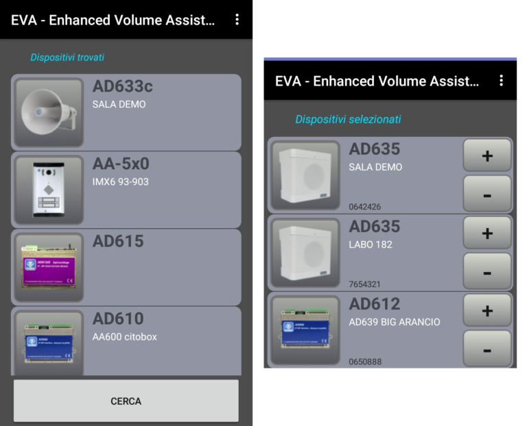 EVA APP per il controllo di tutti i prodotti Audio over IP SIP della linea SipComStage